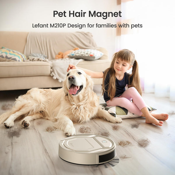 Lefant M210P Robot Vacuum Cleaner, Featured Carpet Cleaner Small Robot 7.8cm Thin 28cm DIA, Robotic Vacuum Alexa Voice Control Self-Charging Ideal for Pet Hair Hard Floor and Carpet