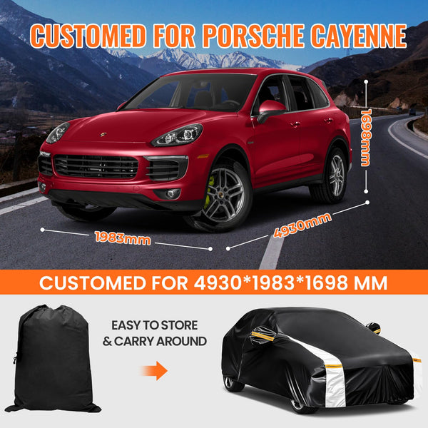 Car Cover Custom Fit for Mini Convertible F57(2016-2023), Car Covers for Outside Storage Waterproof Breathable, Full Cover Outdoor All Weather Protection Rain Sun Dust with Zip and Cotton(Black)