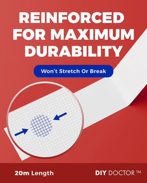 DIY Doctor Heavy Duty Double Sided Carpet Tape – 20m long x 21mm wide, No Residue Extra Strong Sticky Rug Grip Adhesive Tape, Ideal for Home & Professional Use