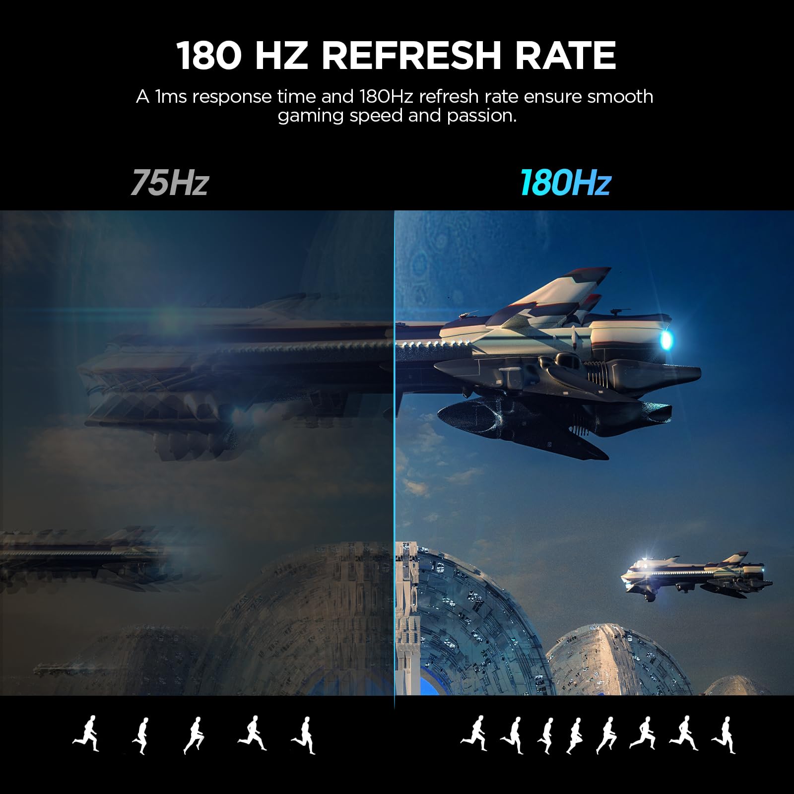 KOORUI 34 Inch Ultrawide Curved Gaming Monitor, 165Hz, WQHD 1440P, 1000R, MPRT 1MS, HDR 400, 2x HDMI 2.0, 1x DisplayPort 1.4, AdaptiveSync, Tilt/Height Adjustable, Black