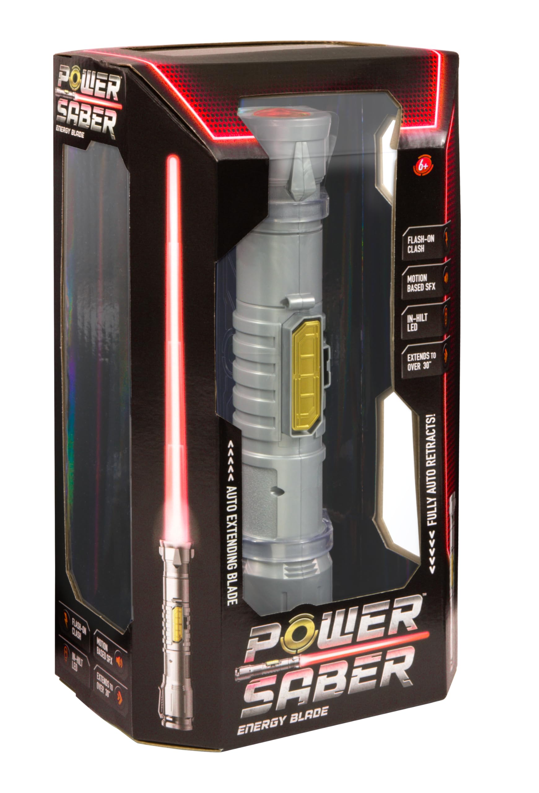 Power Saber: Green | Auto Extending 30" LED Energy Blade | With Motion Based Light and Sound Effects | Recommended Ages 6+