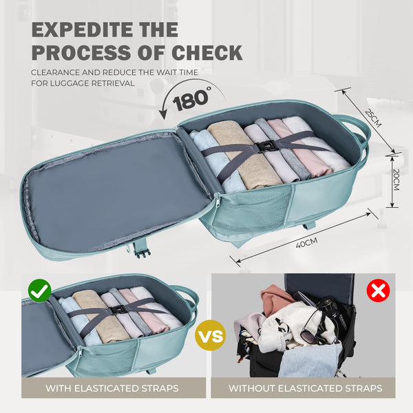 VMIKIV for Ryanair Cabin Bags 40x20x25 Underseat Carry On Bag,Small Travel Backpack Cabin Size for Men Women,Hand Luggage for Overnight, Weekend,Under Seat Casual Daypack for Airlines