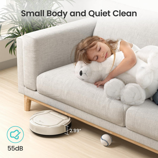 Lefant M210P Robot Vacuum Cleaner, Featured Carpet Cleaner Small Robot 7.8cm Thin 28cm DIA, Robotic Vacuum Alexa Voice Control Self-Charging Ideal for Pet Hair Hard Floor and Carpet