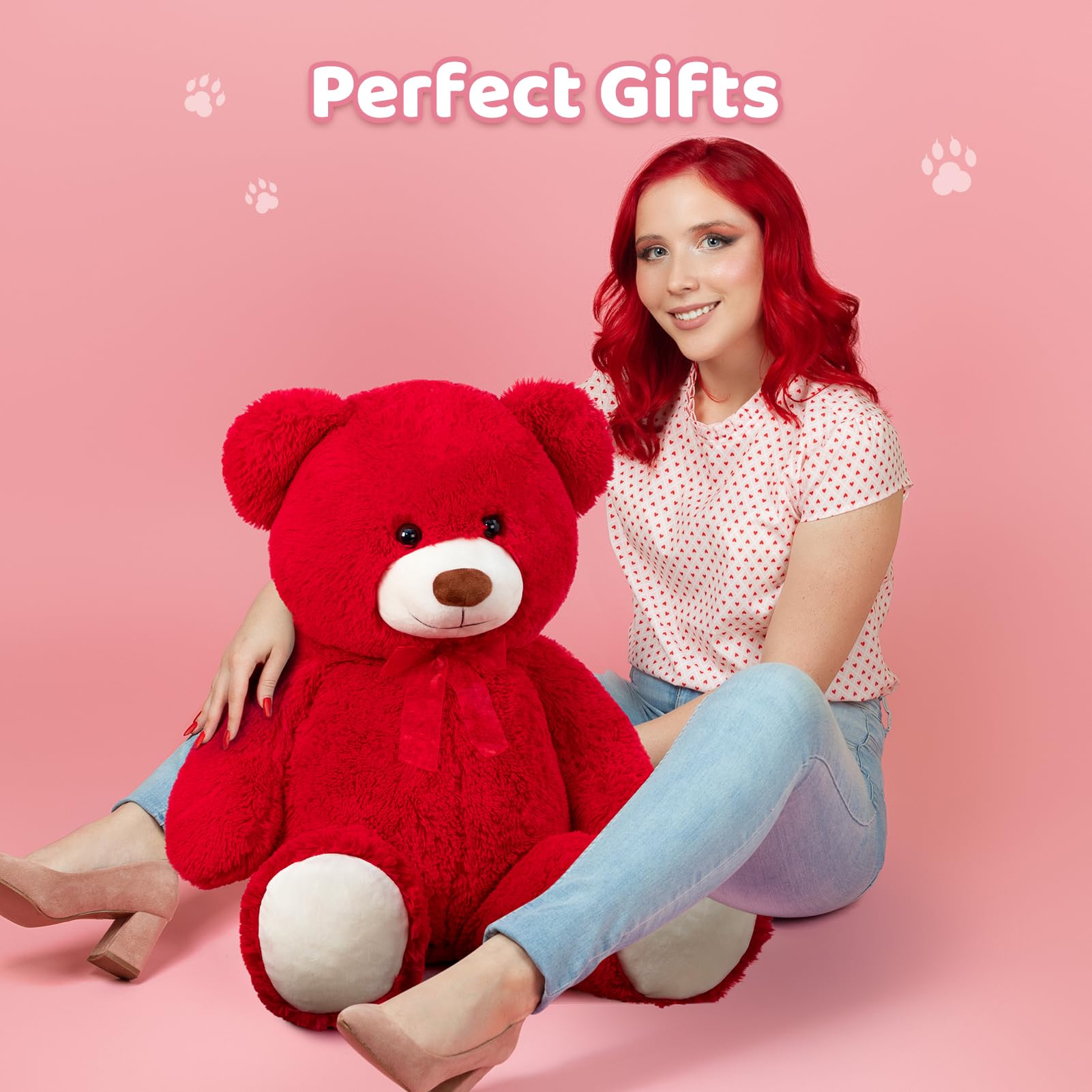 HollyHOME 150cm Giant Teddy Bear Stuffed Animal Large Soft Toys Plush Bear, Light Brown Age 3+