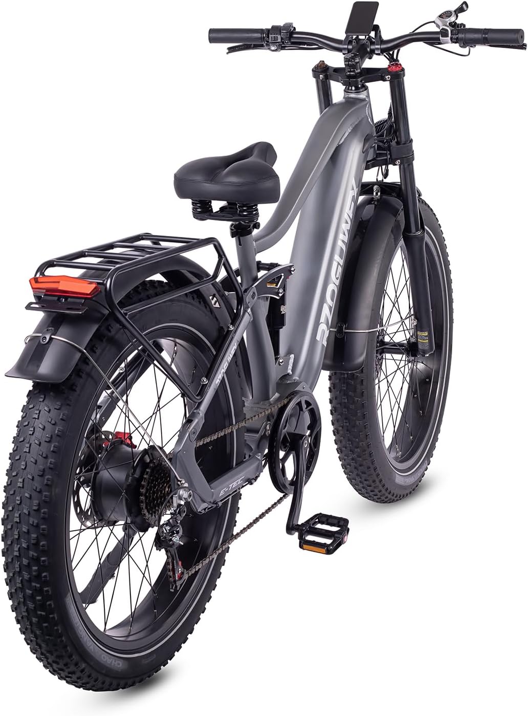 RZOGUWEX Electric Bicycle，26 Inch Off-Road EBIKE for Adults with 48V 25AH Detachable Lithium Ion Battery, 7 Speed with Dual Shock Absorbers and Dual Hydraulic Disc Brake(Black)