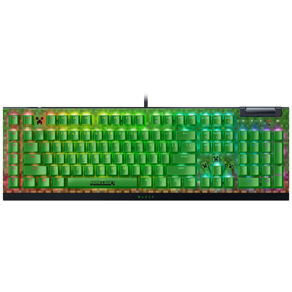 Razer BlackWidow V4 X Minecraft Edition - Mechanical Gaming Keyboard - Chroma RGB (Green Mechanical Switches, 6 Dedicated Macro Keys, Doubleshot ABS Keycaps) US Layout | Minecraft