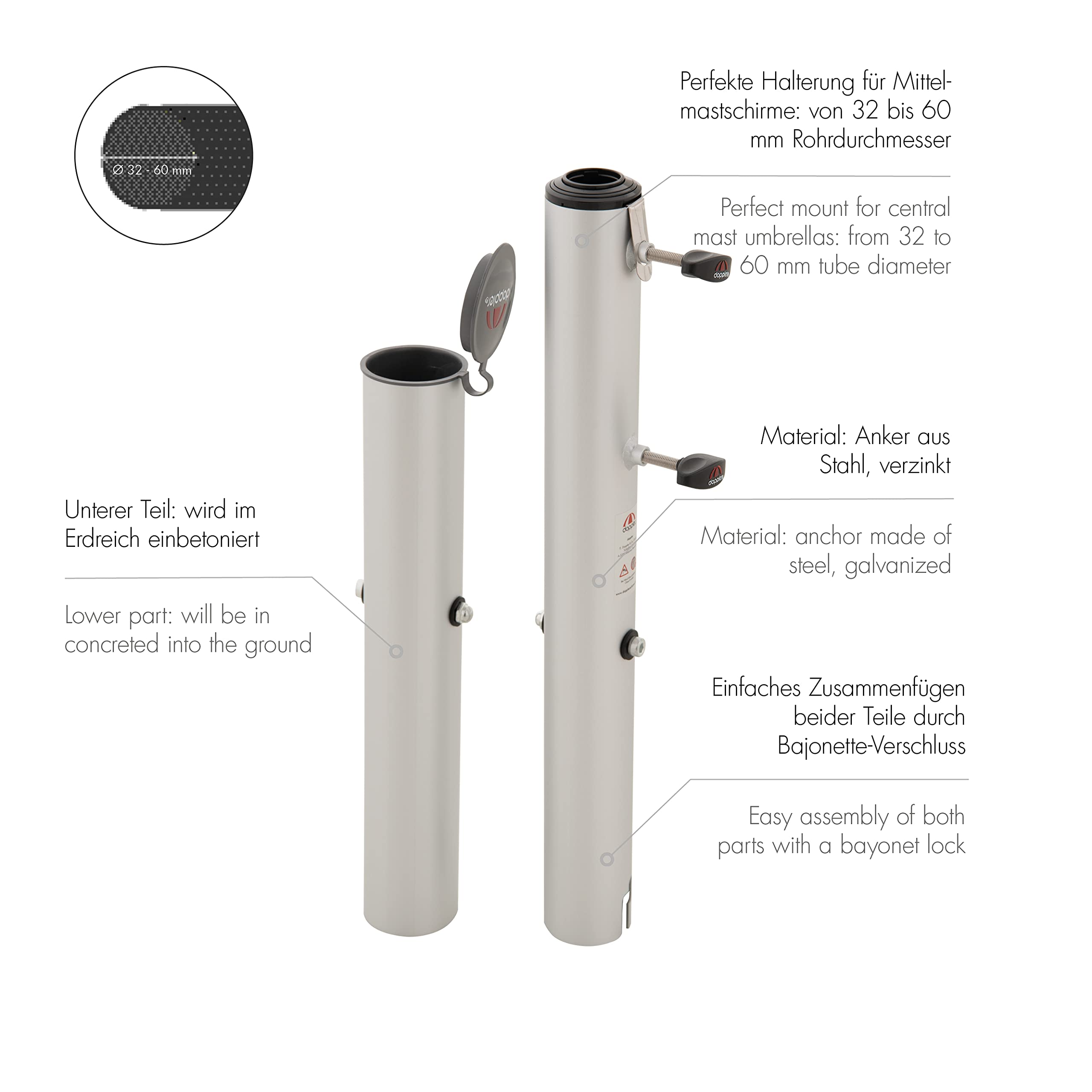 Doppler Deluxe Ground Sleeve up to 60 mm