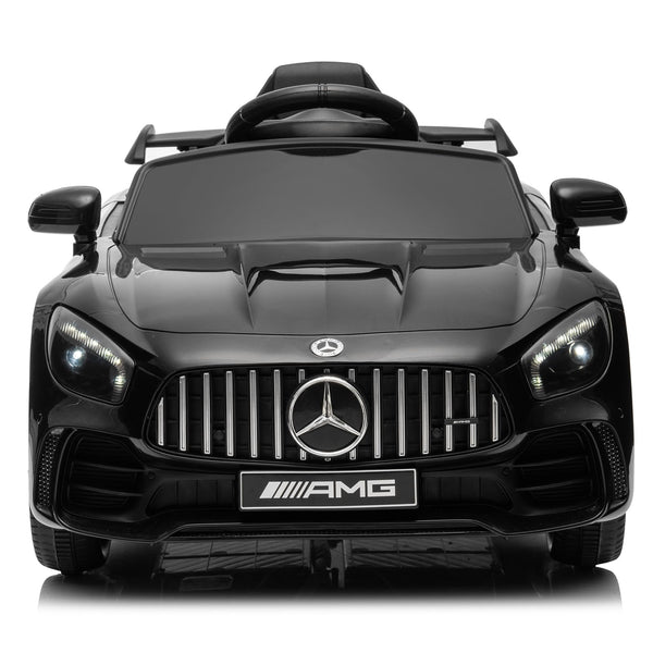 Karlhome 12V Ride on Car, Licensed Mercedes Benz AMG GTR with Parental Remote, 2 Motors Electric Car for Kids to Drive w/Wider Seat, LED Lights, Openable Doors, MP3, Smooth Start, 3 Speeds - Black