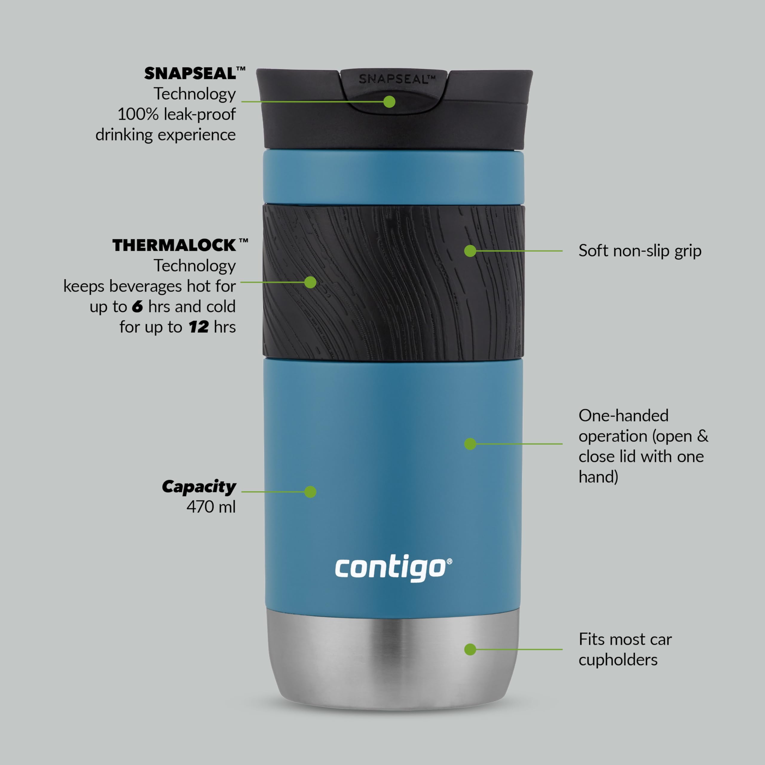 Contigo Byron SNAPSEAL™ Travel Mug, 470 ml