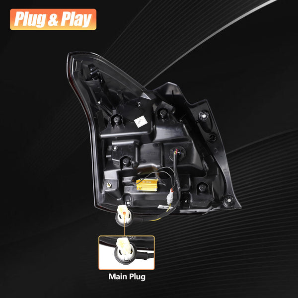 VLAND LED Rear Lights compatible with Swift 2017-2021, w/Amber Sequential Indicator, Passenger & Driver Sides - Clear