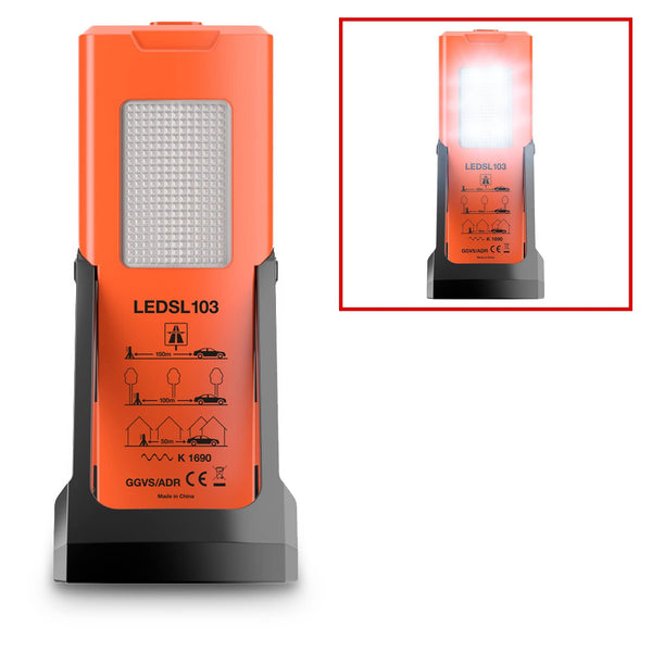 OSRAM LEDSL102 Ledguardian Road Flare Sign V16 Emergency Light for Cars, Breakdown Light, Car Emergency Beacon, Round Safety Warning Light for Vehicles and Motorcycles
