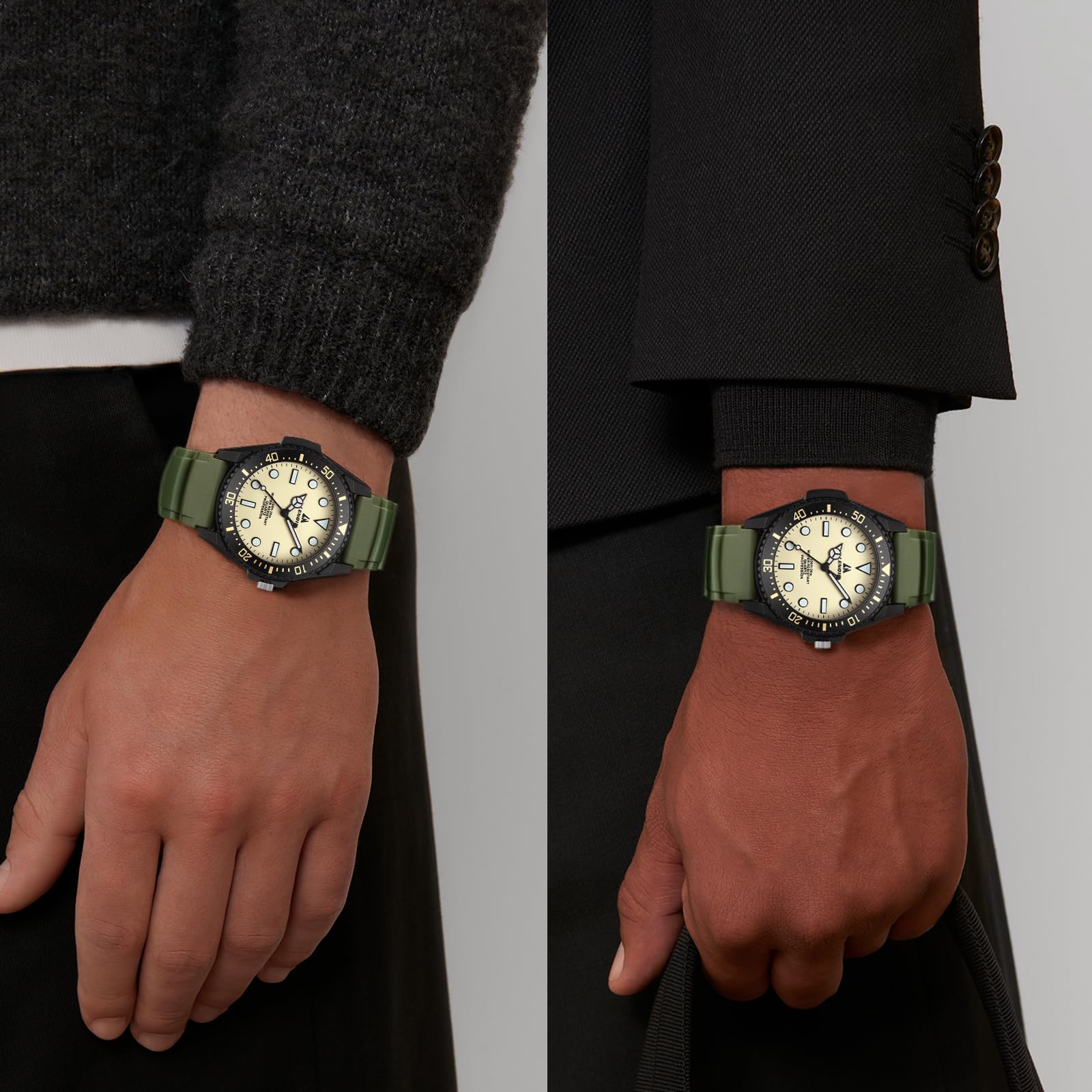 LN LENQIN Mens Watches Stainless Steel Watches Men Waterproof Analog Quartz Watch Men's Wrist Watches with Date Fashion Casual Man Watch