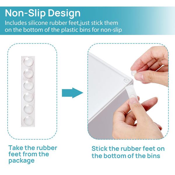 Vtopmart 4 pack Clear Stackable Storage Drawer, 4.4 Inch Tall Acrylic Bathroom Makeup Organiser, Plastic Storage box for Vanity, Under Sink, Kitchen Cupboard, Pantry, Home Organization