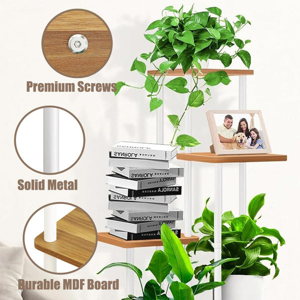 5 Tier Wooden Flower Shelf, Plant Shelf with Optional Wheels, Multi Tier Flower Stand, Plant Stand, Flower Bench, Flower Stairs, Plant Stairs,