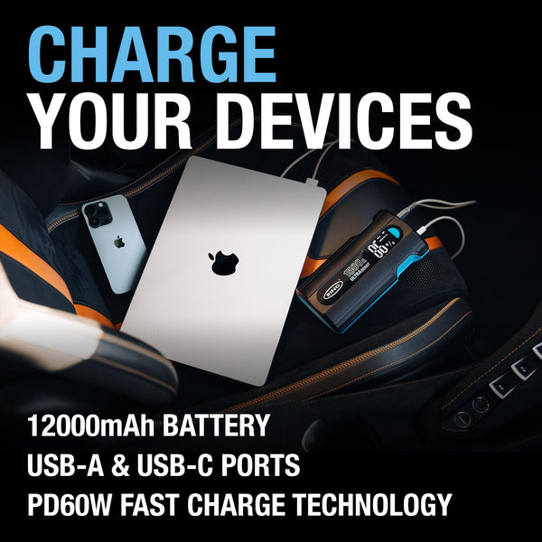 RING ULTRABOOST 1500A Car Battery Jump Starter Power Pack - Safely Starts Up to 6 Litre Petrol and 3 Litre Diesel Engines - Battery Booster with Jump Leads, Portable USB Powerbank and LED Torch