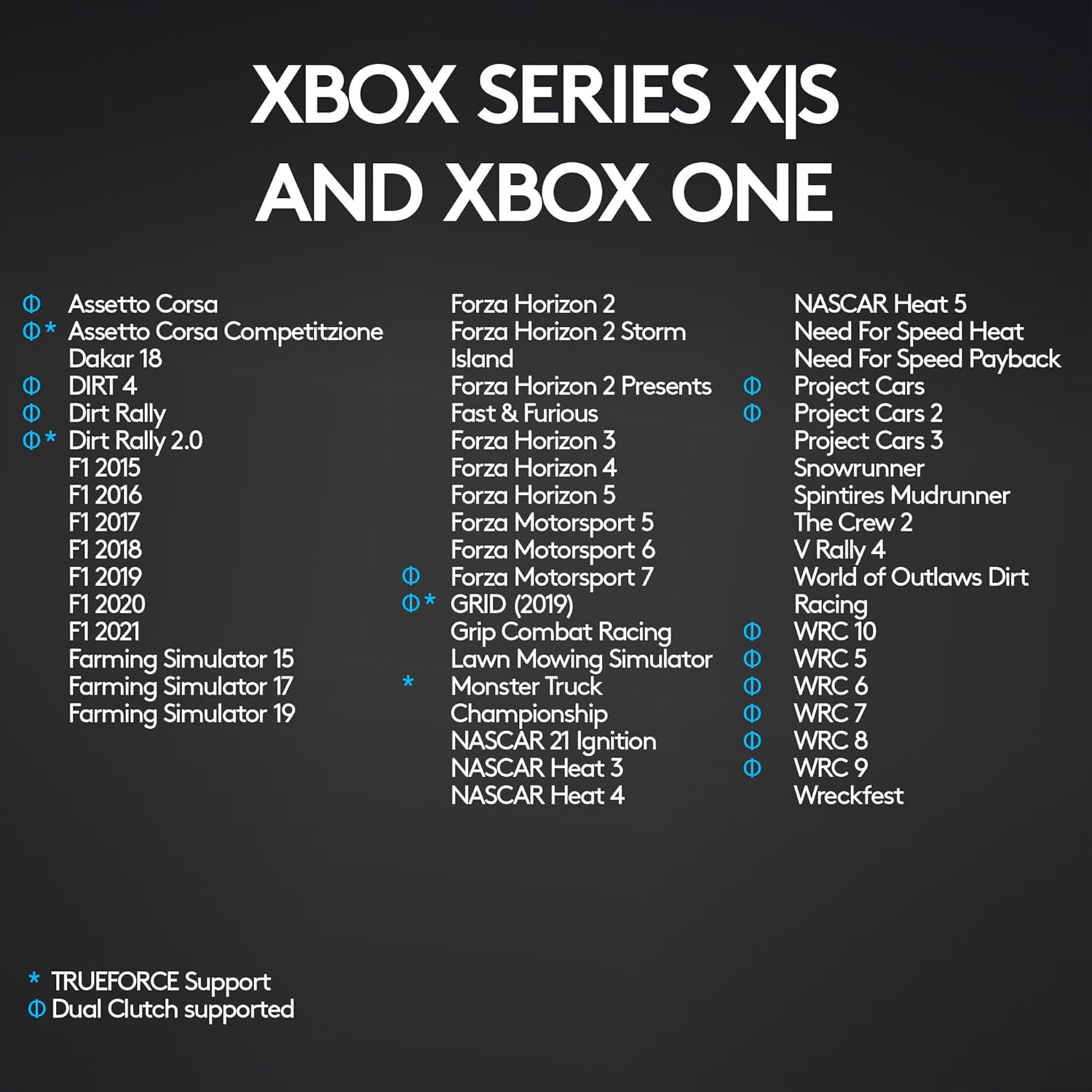 Logitech G G923 Racing Wheel and Pedals, TRUEFORCE up to 1000 Hz Force Feedback, Responsive Pedal, Dual Clutch Launch Control, Genuine Leather Wheel Cover, for Xbox Series X|S|One, PC - Black