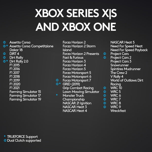 Logitech G G923 Racing Wheel and Pedals, TRUEFORCE up to 1000 Hz Force Feedback, Responsive Pedal, Dual Clutch Launch Control, Genuine Leather Wheel Cover, for Xbox Series X|S|One, PC - Black