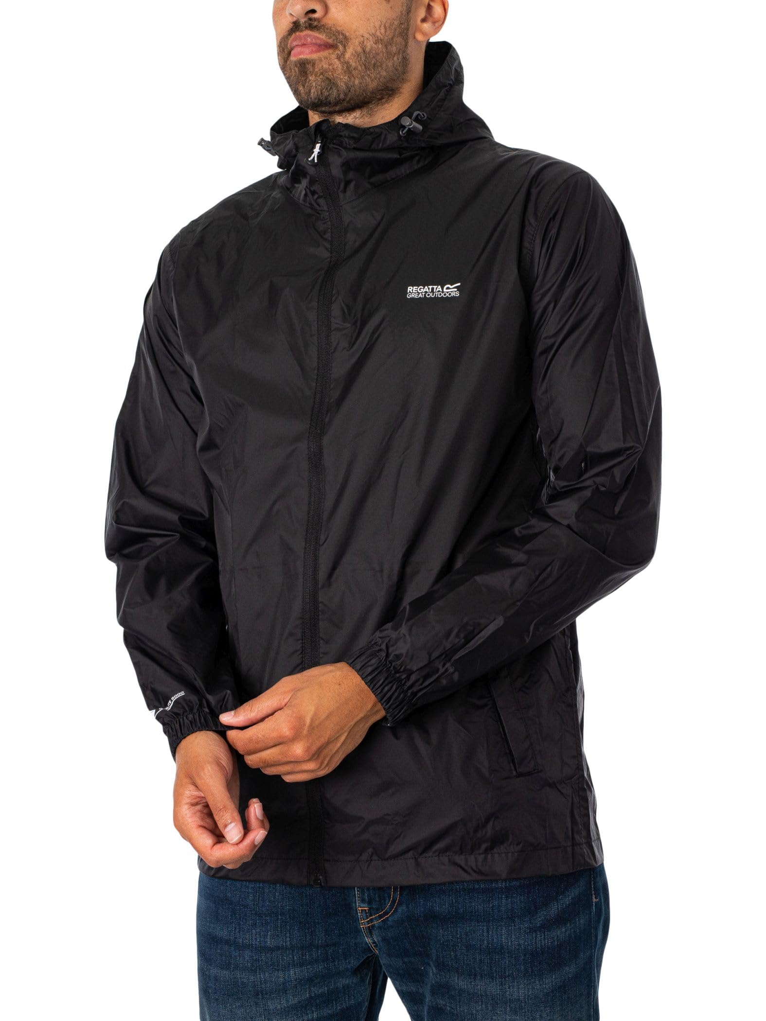 Regatta Mens Waterproof Pack-it III Jacket Breathable Lightweight Windproof Stuff Sack