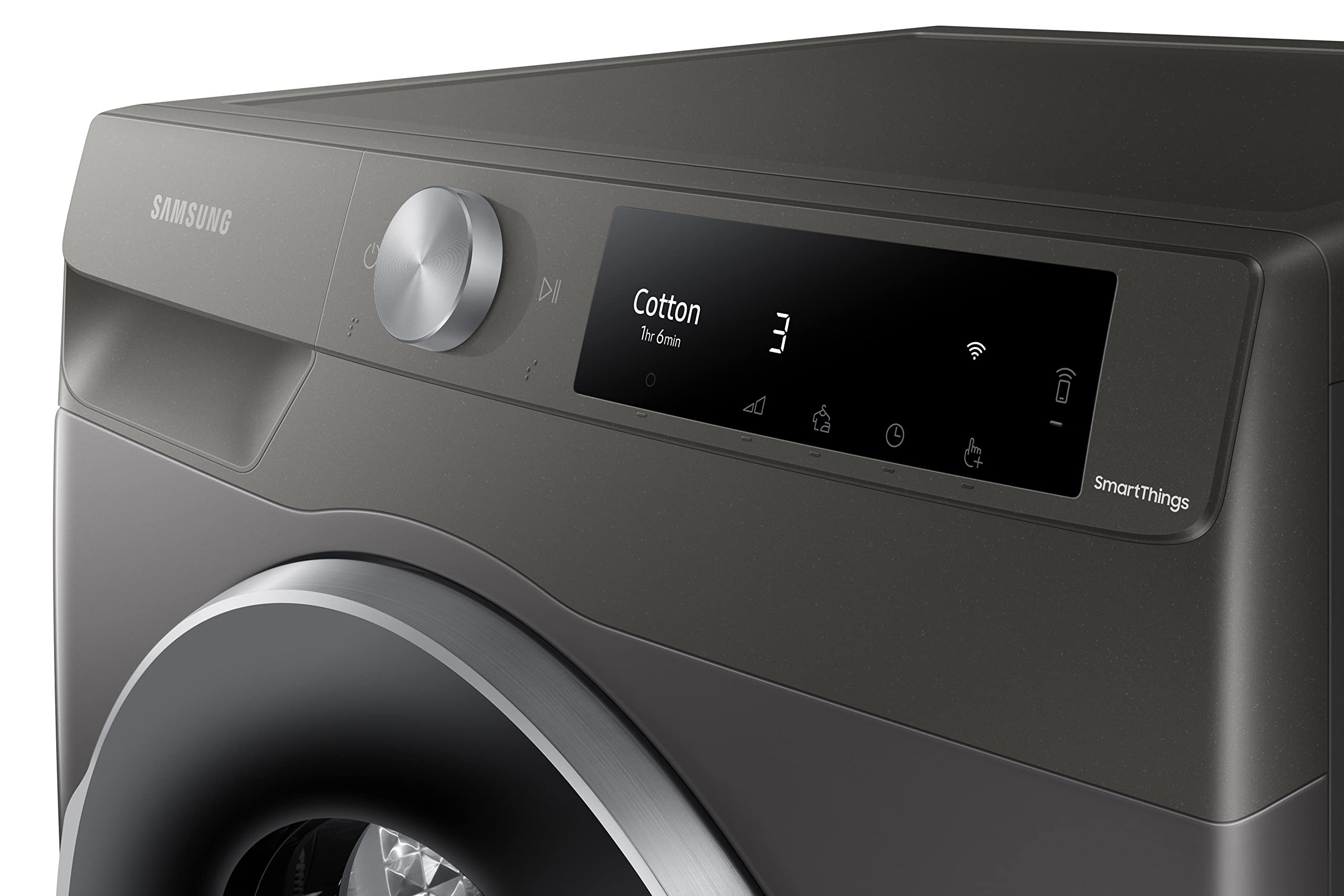 Samsung Series 6 DV90T6240LH/S1 with OptimalDry™, Freestanding Heat Pump Tumble Dryer, 9 kg, White, A+++ Rated