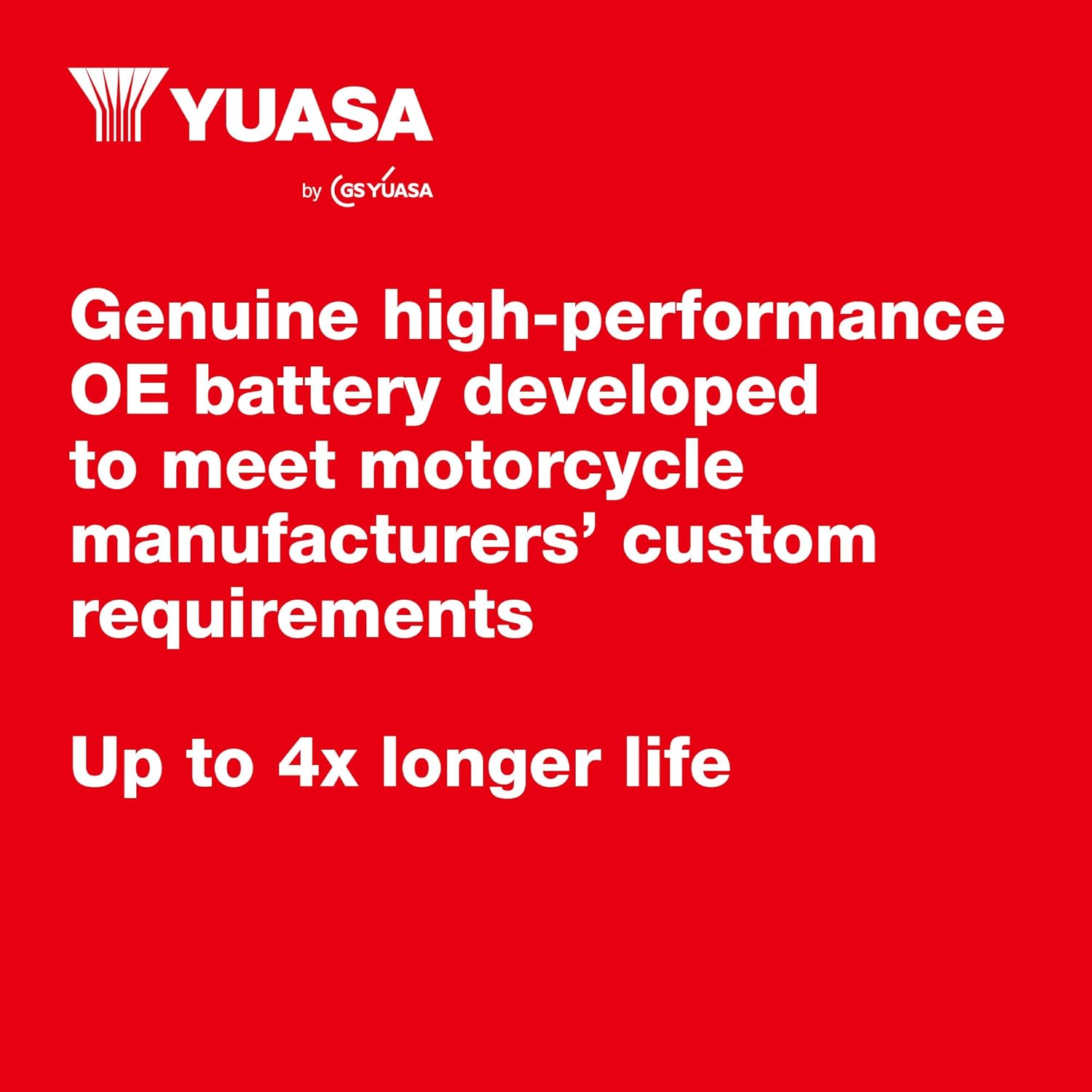 Yuasa YTX12 12V 180 CCA Maintenance Free VRLA AGM Motorbike Battery, Black
