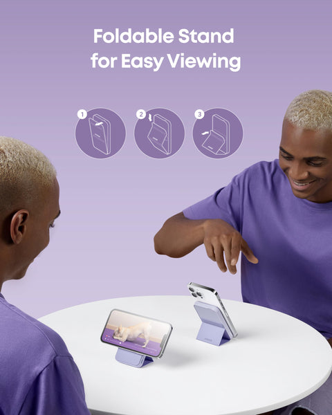 Anker Power Bank, 622 Magnetic Battery (MagGo), 5000mAh Foldable Magnetic Wireless Portable Charger and USB-C for iPhone 16/16 Plus/16 Pro/16 Pro Max, iPhone 15/14/13/12 Series