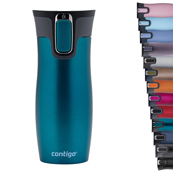 Contigo West Loop Autoseal Travel Mug, Stainless Steel Thermal Mug, Vacuum Flask, Leakproof Tumbler, Coffee Mug with BPA Easy-Clean Lid