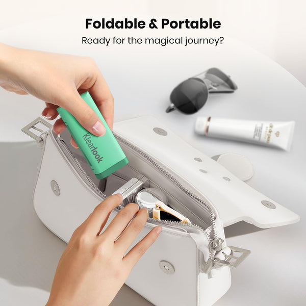 Airplane Phone Holder - Klearlook 4 in 1 Adjustable Phone Stand for Travel,360 Rotation Handsfree Viewing Flight Phone Holder,Foldable Travel Essential,Accessory for Flying/Traveling/Home/Office-Black