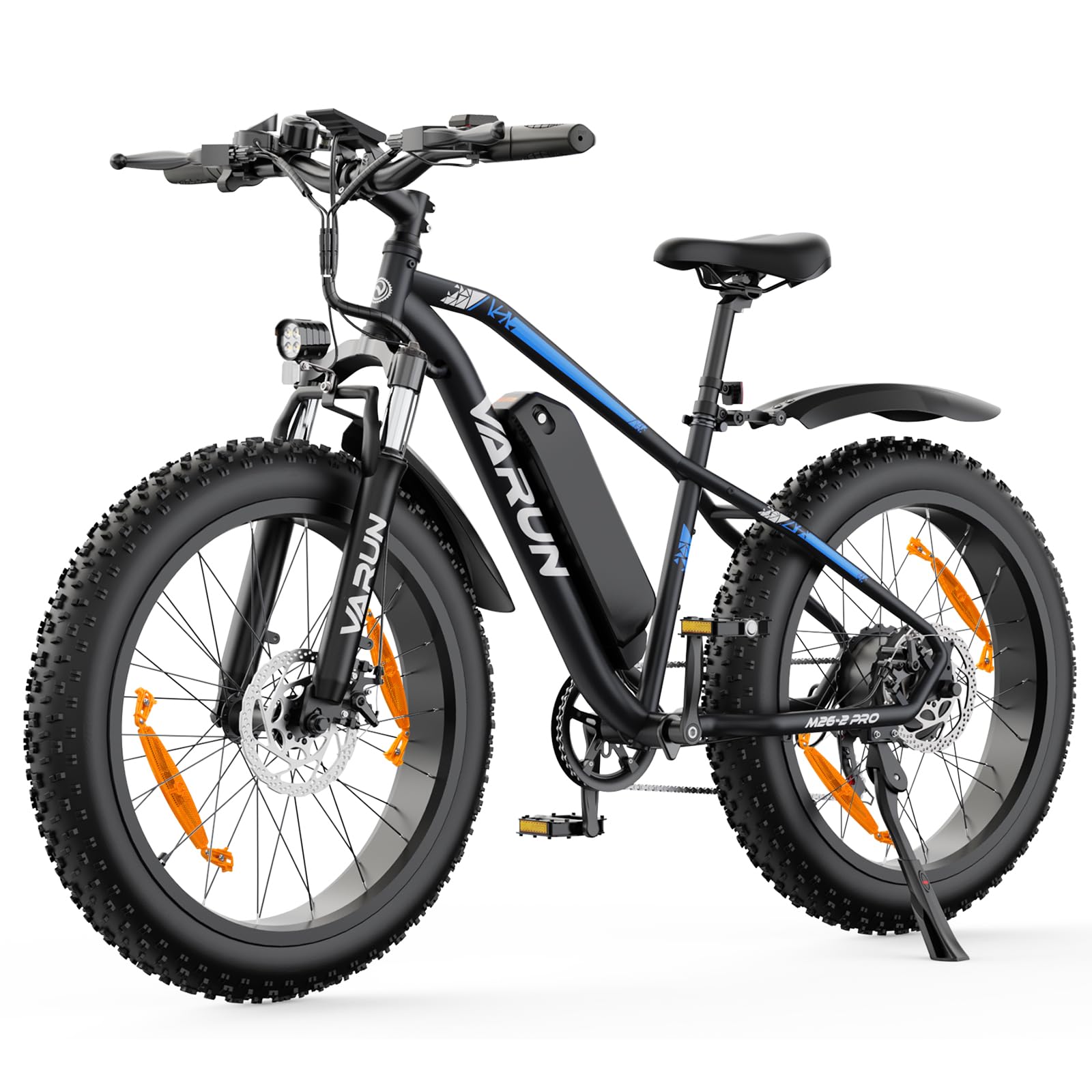 VARUN Electric Bike, 26 inch 4.0 Fat Tire Electric Mountain Bike with 48V18Ah/13Ah Battery, 250W Motor, Large LCD Meter, Aluminium E-fatbike for Adults, Range 100-150KM