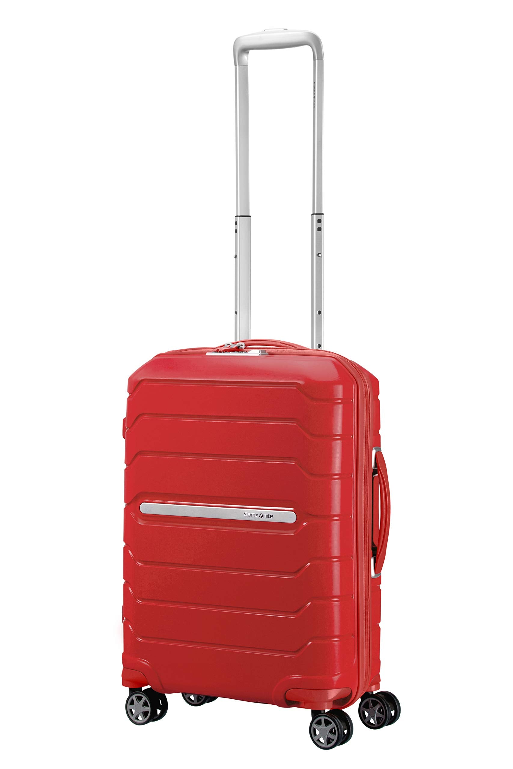 Samsonite Flux - Spinner L, Expandable Suitcase, 75 cm, 99/111 L, Red (Red)