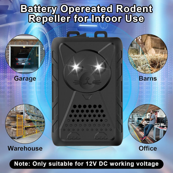 Rodent Repeller Ultrasonic Under Hood,Repeller to Keep Pine Martens,Anti-Martor Repellent,Pest Mouse Repeller for Car,Garage,Warehouse,Rat Rodent Pest Animal Deterrent for Vehicle Protection Indoor