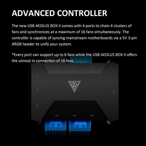 GAMDIAS 120mm ARGB PC Case Fans, Computer Case Fan, Cabless Daisy Chain Connection, Dual Infinity Mirror Lighting, Swappable Fan Blade for Reverse Airflow, Performance 30mm Thick, With Control Box