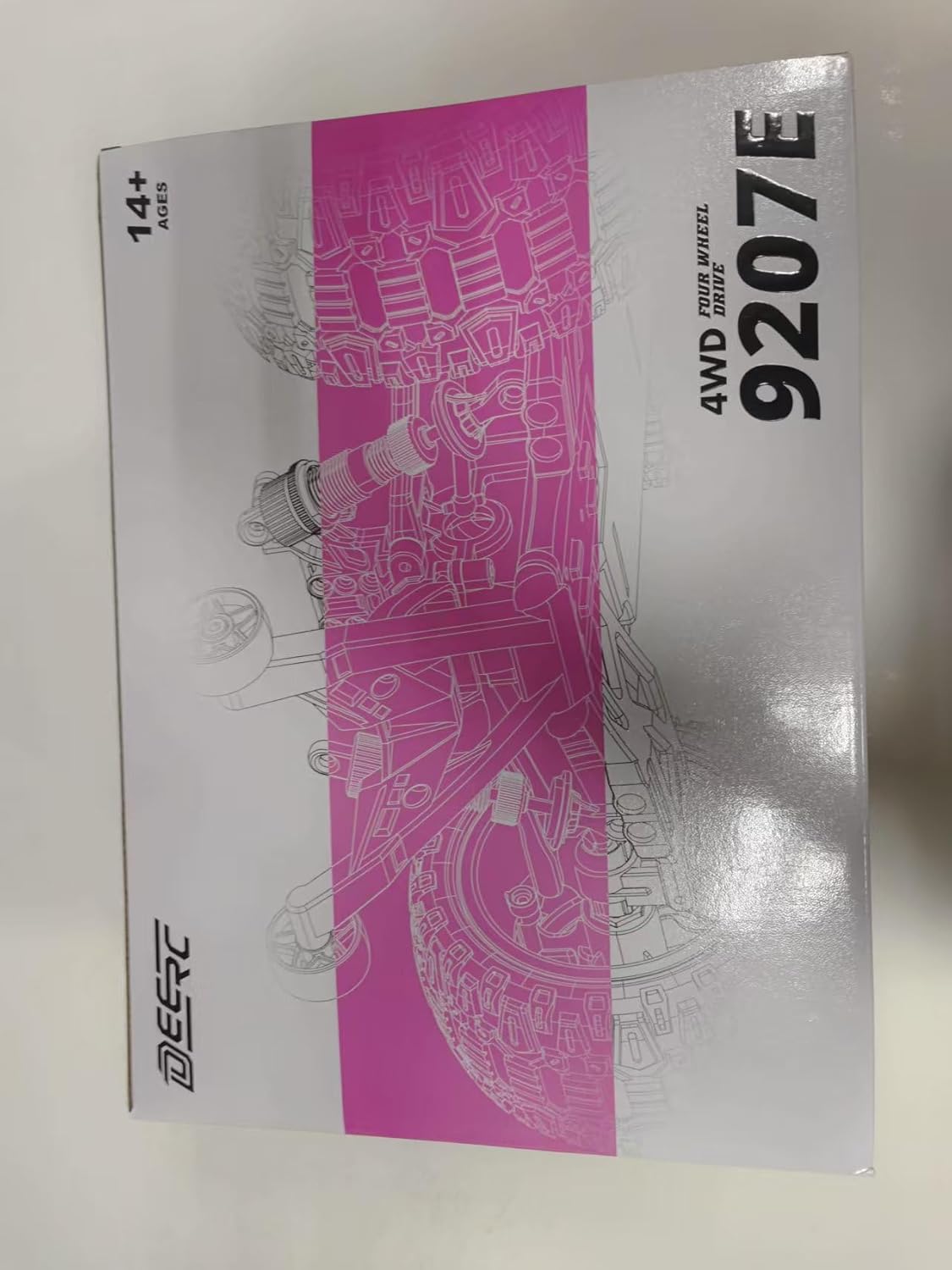 DEERC 1:10 Fast RC Cars for Adults, 4X4 Hobby Remote Control Monster Truck, 48+KM/H, All Terrain High Speed Pink RC Truck Crawler with 2 Modular Batteries, Toy Vehicle Gift for Kids