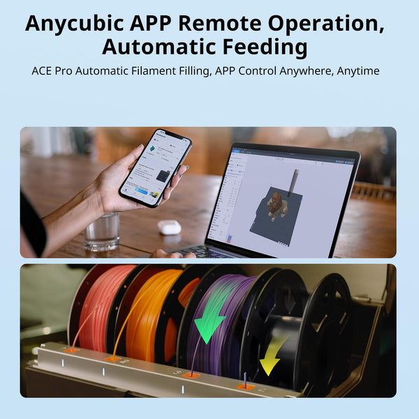 ANYCUBIC Kobra 3 V2 Combo 3D Printer, 600mm/s Fast Printing FDM 3D Printer, Multicolor Printing Up to 8 Colors, Active Drying, Upgraded Auto-leveling, Print Size 255x255x260mm, Realize Smooth Printing