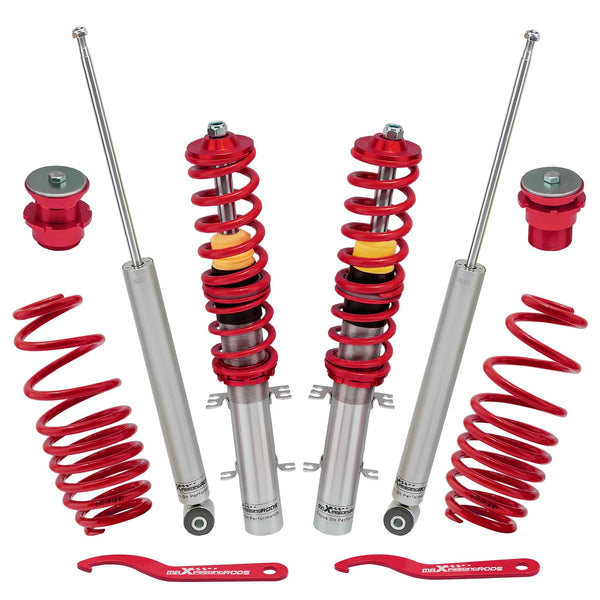 maXpeedingrods Coilovers Lowering Suspension Kits for VW Golf4/for Seat Leon 1M1/for VW New Beetle (9C1, 1C1) - Golden