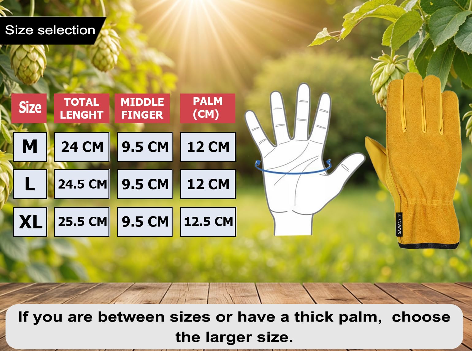 SAWANS Leather Working Gloves Work Gardening Gloves Thorn Proof Garden Building Heavy Duty Utility Gripper Men Women Breathable and Flexible Construction