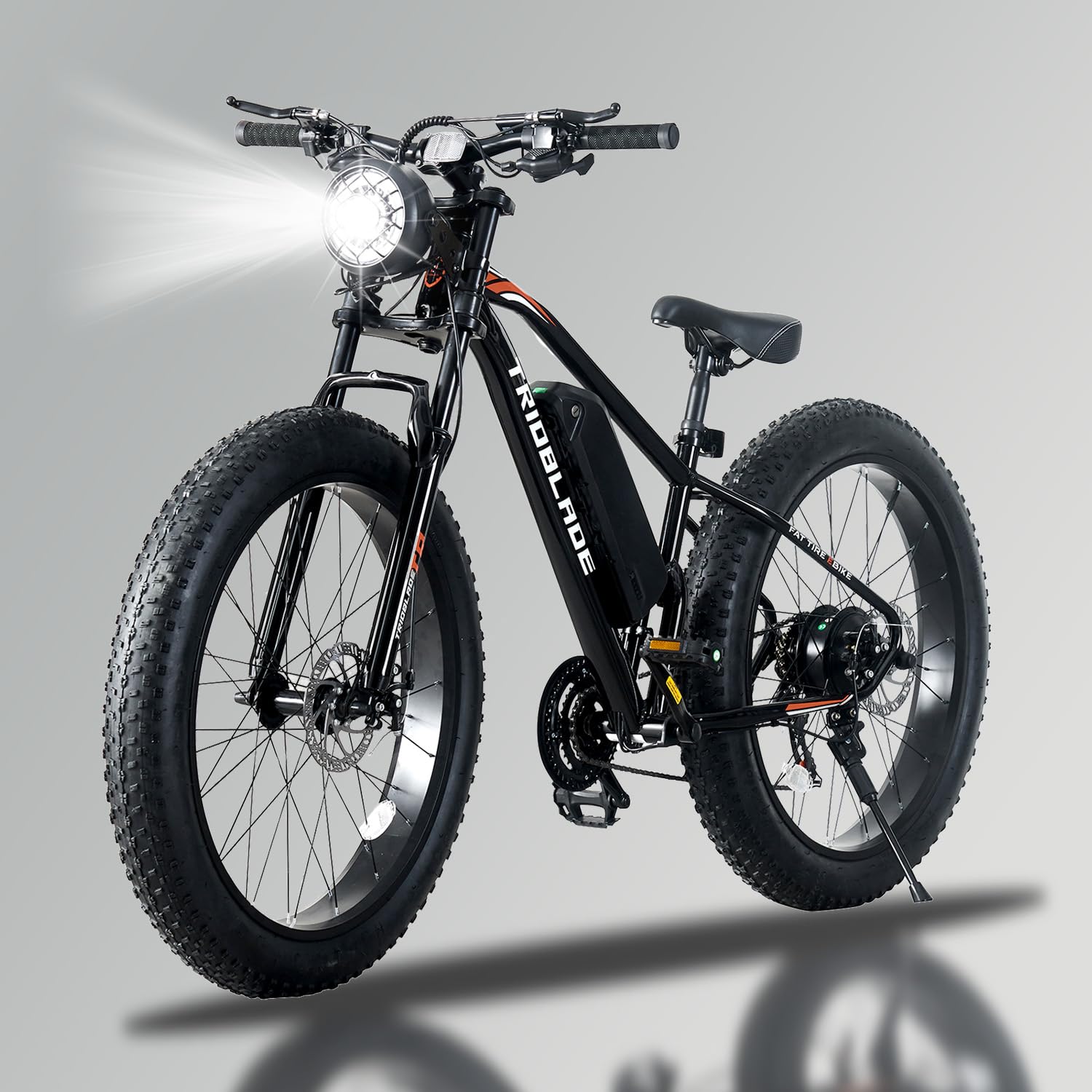 26" Electric Bikes for Adults Fat Tire Electric Mountain Bike with 36V 10.4AH Battery&250W Motor E-bike 21Speed with LCD Display Electric Commuter Bicycle for Men and Women