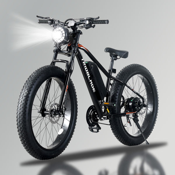 26" Electric Bikes for Adults Fat Tire Electric Mountain Bike with 36V 10.4AH Battery&250W Motor E-bike 21Speed with LCD Display Electric Commuter Bicycle for Men and Women