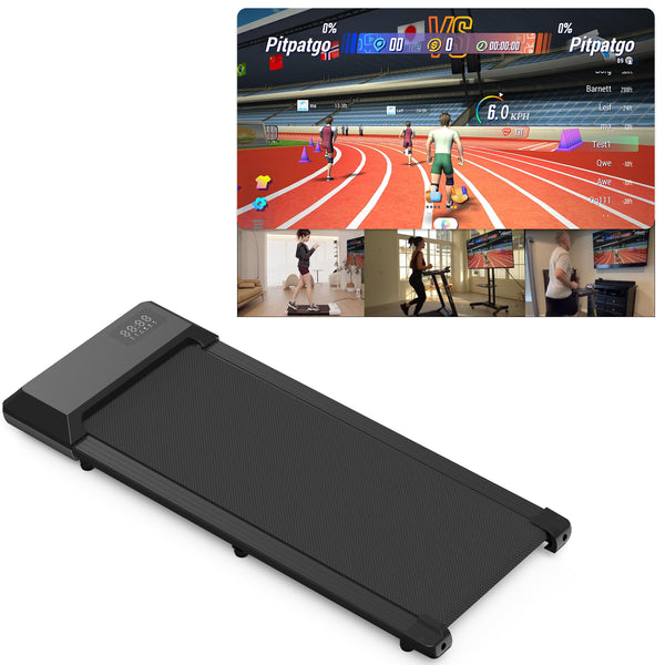 Superun Walking Pad Raceable 2.5HP APP Control Under Desk Treadmill 136KG Capacity Portable Walking Machine for Home with Training Courses and Multi-Runner Races