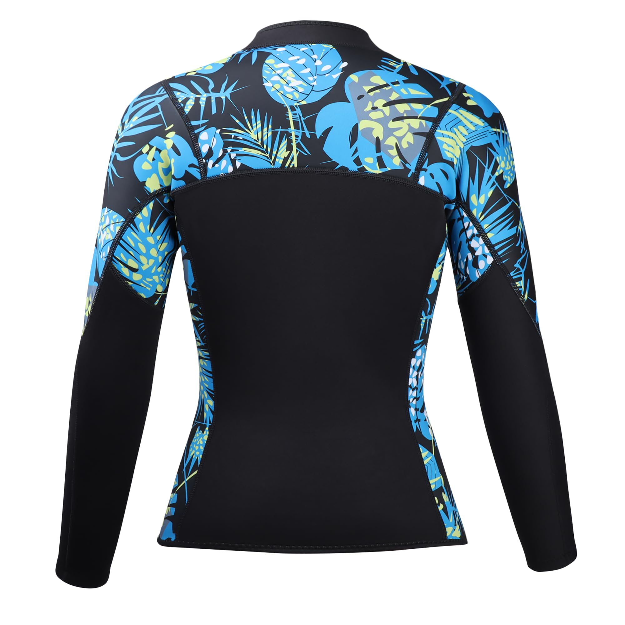 Owntop 2mm Neoprene Wetsuits Jacket for Men/Women, Long Sleeve Front Zipper, Purple, Unisex-Adults, Surfing, Scuba Diving, Paddling, Swimming