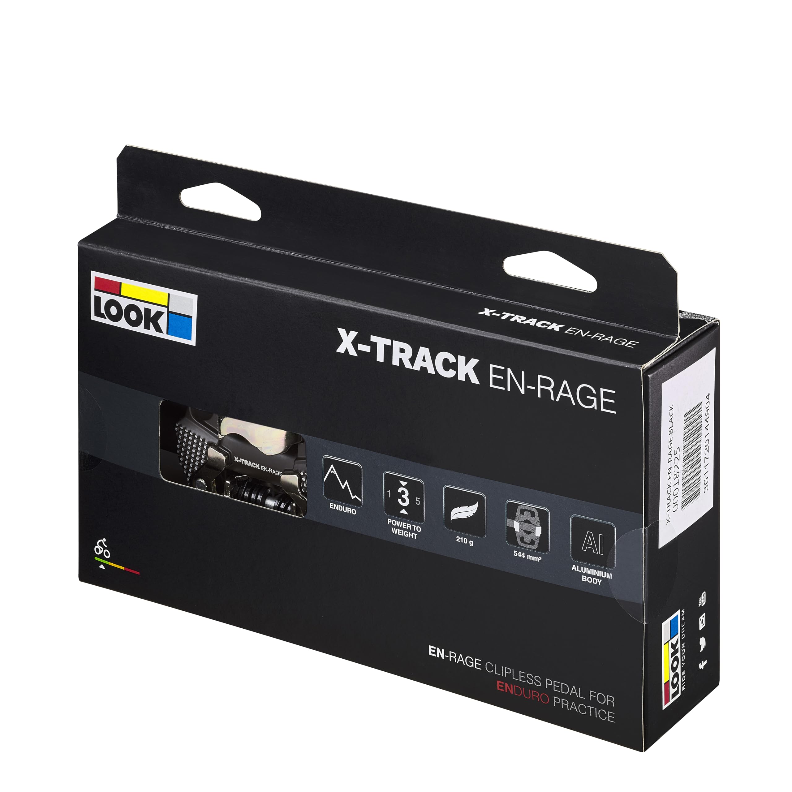 LOOK Cycle - X-TRACK En-Rage MTB Pedals - Standard SPD Mechanism Compatible - Forged Aluminum Body - Large Contact Surfaces - Strong and Light Bike