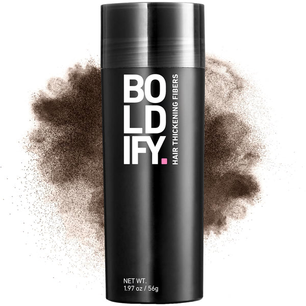 BOLDIFY Hair Fibres (56g) - Fill In Thinning and Fine Hair for an Instantly Fuller, Thicker Look - 14 Shades for Women and Men - Medium Brown