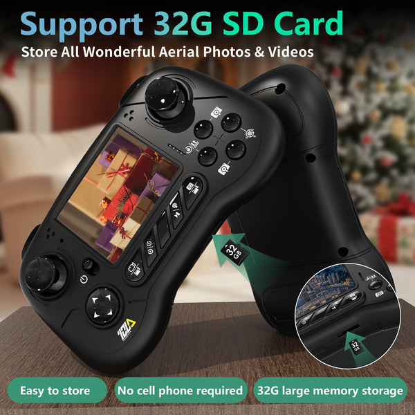 Toladrone TD31LCD Drone with LCD Screen, Digital Image Transmission, Drone with Camera Brushless Motor Drones for Beginners, Foldable RC Quadcopter for Adults