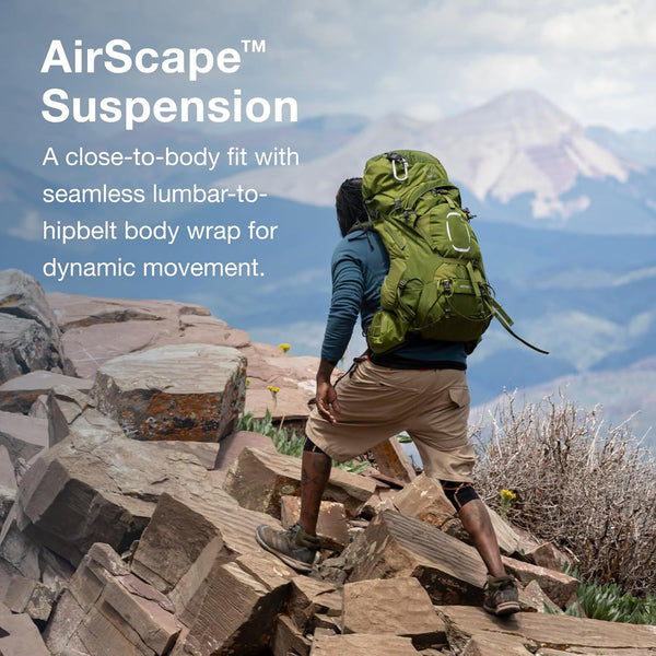 Osprey Aether 65 Men's Backpacking Pack Deep Water Blue - S/M