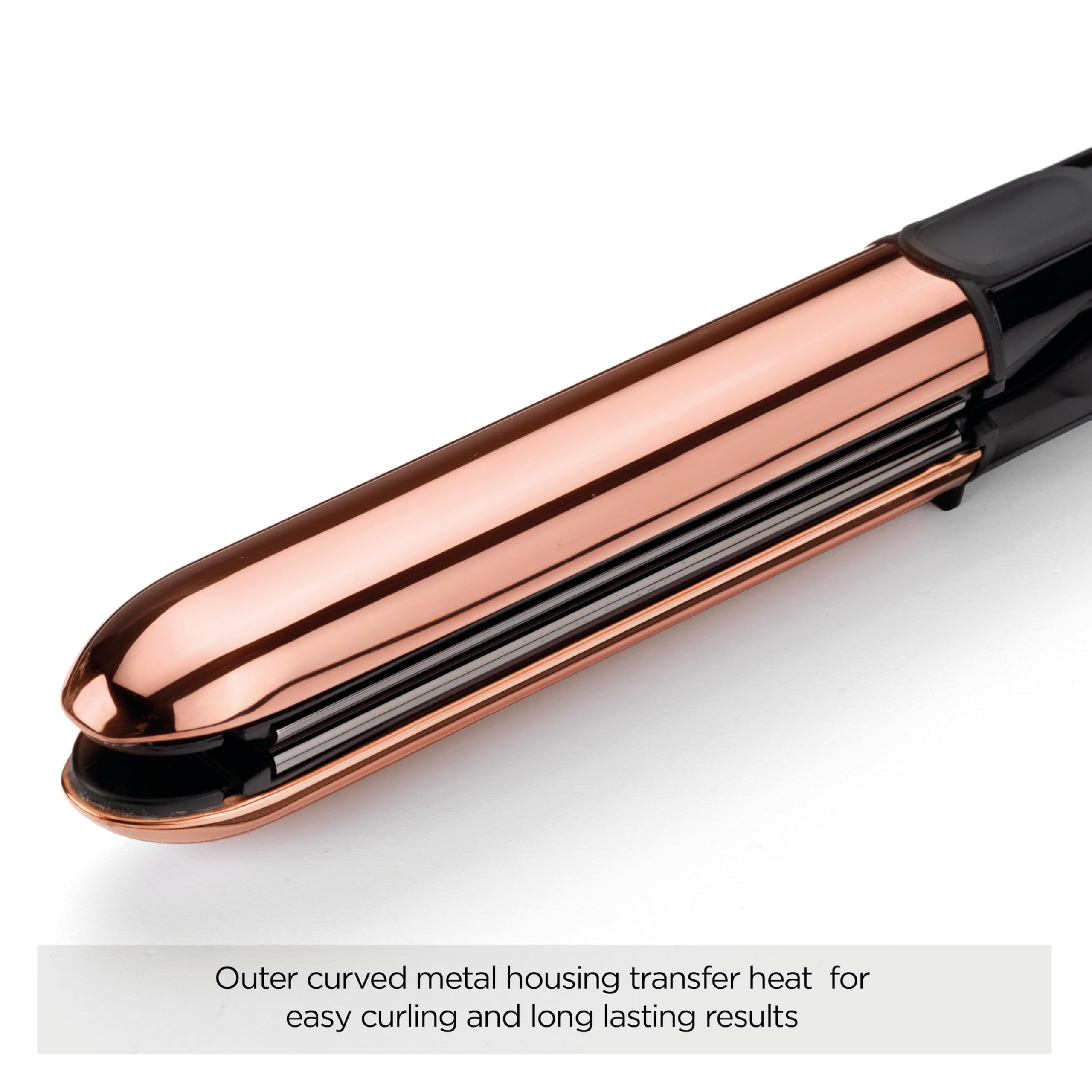 BaByliss Straight and Curl Brilliance Hair Straighteners - Curved Metal Design Easy Styling, Smoothing Titanium Plates, Ionic Anti-Frizz, Fast 15 Second Heat Up, 5 Heat Settings Up to 235°C, 2481U