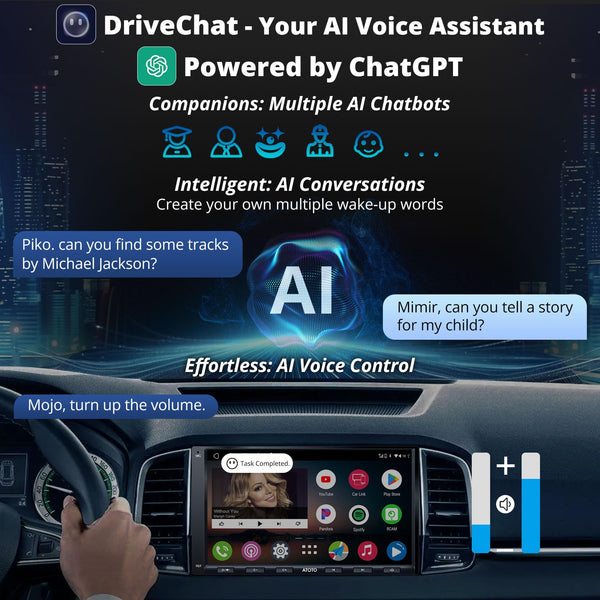 ATOTO A6 PF 7inch Double-DIN Android Car Stereo, DAB+ Ready, Wireless CarPlay, Wireless Android Auto, Mirrorlink, TouchScreen Car Radio, Dual Bluetooth, WiFi/BT/USB Tethering, HD LRV, 2G+32G, A6G2A7PF