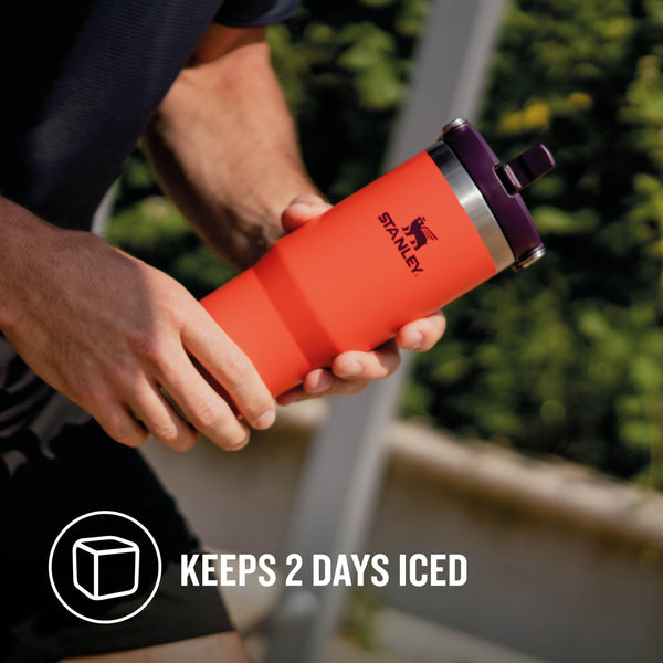 Stanley Flip Straw Tumbler 1.0 Water Bottle With Straw 0.89L - Keeps Cold For 12+ Hours - Easy To Carry - Dishwasher Safe - Stainless Steel Thermal Flask - BPA-Free Travel Mug - Navy