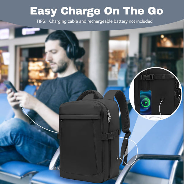 Xkdoai for Ryanair Cabin Bags 40x20x25, Travel Backpack Underseat Hand Luggage Carry-ons Airplanes Flight Bag Suitcases for Men Women