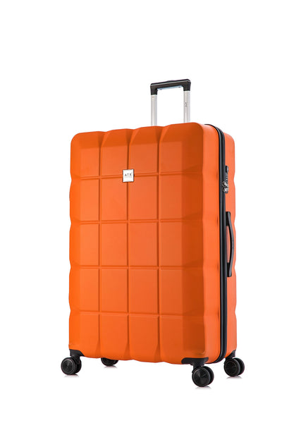 ATX Luggage Suitcase Large on 4 Dual Spinner Wheels Super Lightweight ABS Hard Shell Hold Check in with Built-in TSA Lock (Orange, 110 Liter)