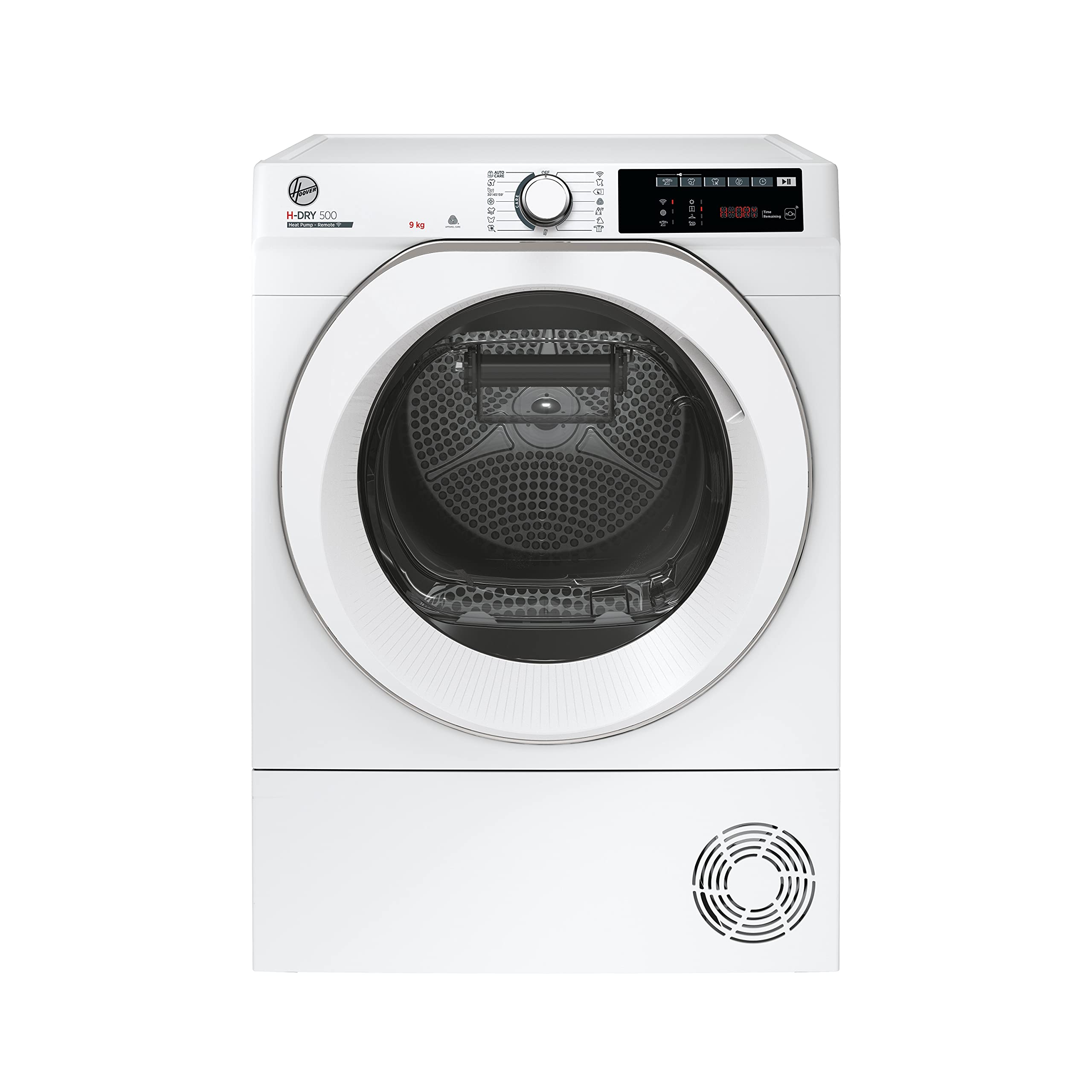 Hoover H-DRY 500 Heat Pump Tumble Dryer, 9 Kg, Class A++, Wi-Fi + Bluetooth, Four Drying Levels, Eco-Power Inverter Motor, Advanced Care, White, 59.6x60.4x85 cm - NDE H9A2TCE-80