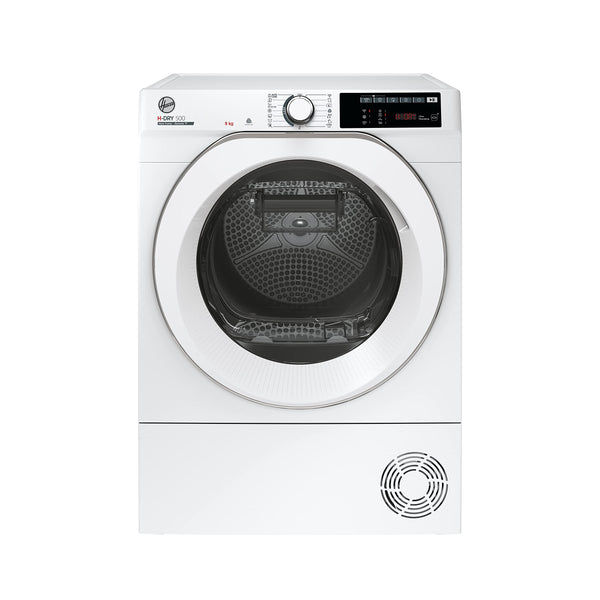 Hoover H-DRY 500 Heat Pump Tumble Dryer, 9 Kg, Class A++, Wi-Fi + Bluetooth, Four Drying Levels, Eco-Power Inverter Motor, Advanced Care, White, 59.6x60.4x85 cm - NDE H9A2TCE-80